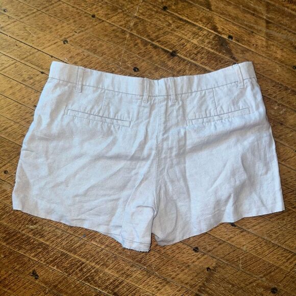 Gap khaki blue front linen cotton flat front size 8 shorts - Picture 3 of 4